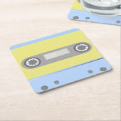 Kassettenband Rechteckiger Pappuntersetzer (angewinkelt)