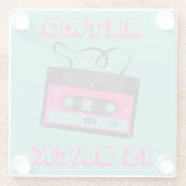 Kassettenband Retro 80er Jahre Groovy Music Glasuntersetzer (Rückseite)