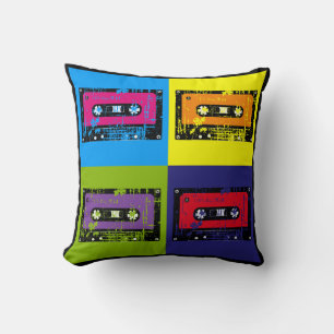 Kassettenband Retro 90er Pop Art Kissen