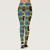 Kassettenband Retro 90er Pop Art Leggings (Rückseite)