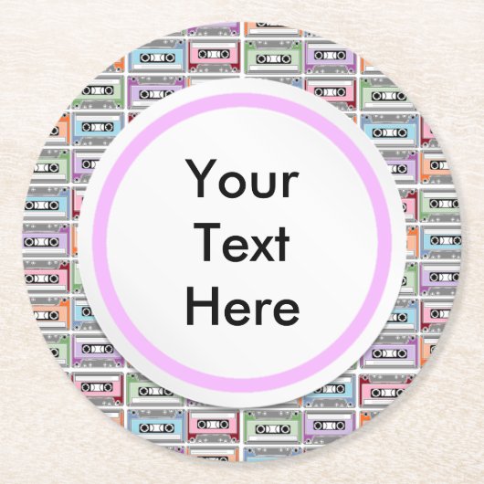 Kassettenband Runder Pappuntersetzer (Vorderseite)