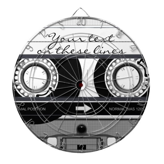 Kassettenband - schwarz - dartscheibe (vorne)