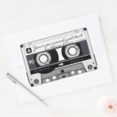 Kassettenband - schwarz - rechteckiger aufkleber (Umschlag)