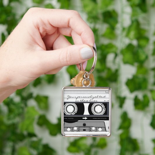 Kassettenband - schwarz - schlüsselanhänger (Hand)