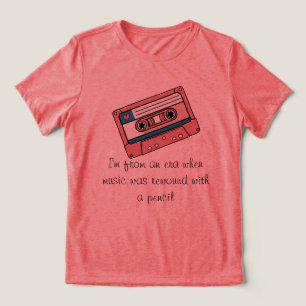Kassettenband-T - Shirt aus der Vintagen Ära der 1