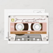 Kassettenband - tan - postkarte (Vorne/Hinten)