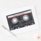 Kassettenband zum Geburtstag Rechteckiger Aufkleber (Umschlag)