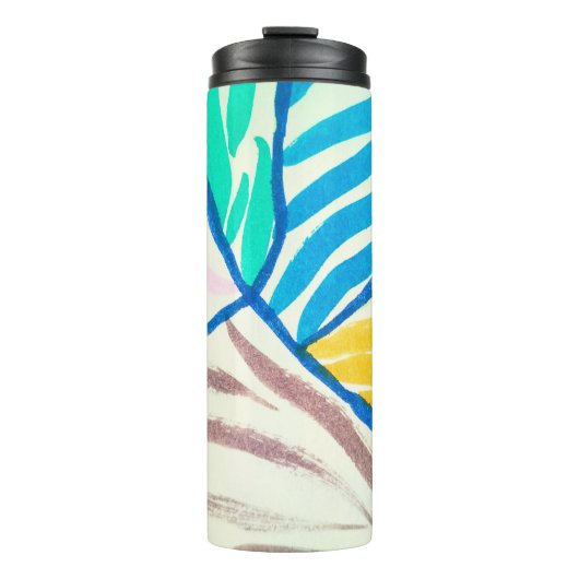 Kassettenbänder sind nahtlos im Retro-Muster. Vint Thermosbecher (Vorderseite)