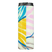 Kassettenbänder sind nahtlos im Retro-Muster. Vint Thermosbecher (Rückseite)