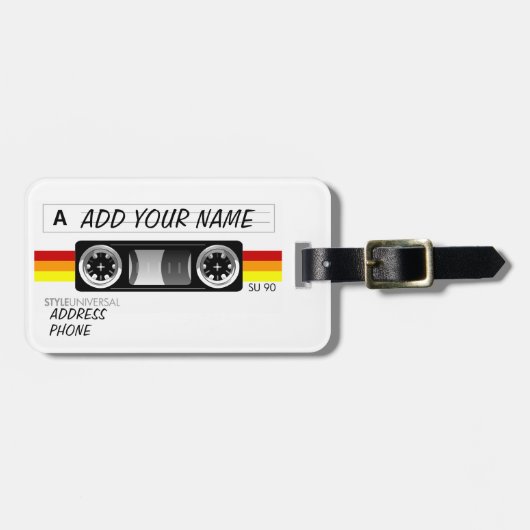 Kassettenbandkennsatz-Gepäckanhänger Gepäckanhänger (Vorderseite horizontal)