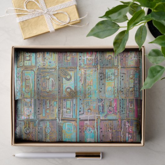 Kassettenbandkunst zum Entkoppeln oder Sammeln von Seidenpapier (Geschenk)