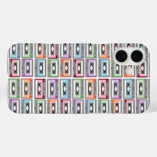 Kassettenbandmuster Retro-Muster Case-Mate iPhone Hülle (Rückseite (Horizontal))