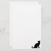 Kassettenpapier | Schreibpapier mit schwarzem Kätz Briefpapier (Vorne/Hinten)
