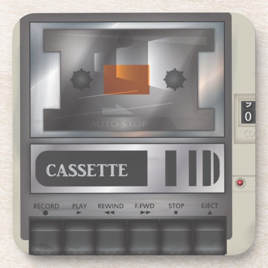Kassettenrekorder Getränkeuntersetzer (Vorderseite)