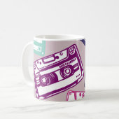 Kassettenrekorder, handgezeichnet Muster. Kaffeetasse (Vorderseite Links)