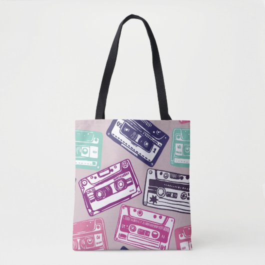 Kassettenrekorder, handgezeichnet Muster. Tasche (Vorderseite)