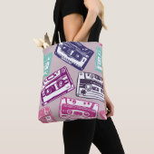 Kassettenrekorder, handgezeichnet Muster. Tasche (Von Nahem)