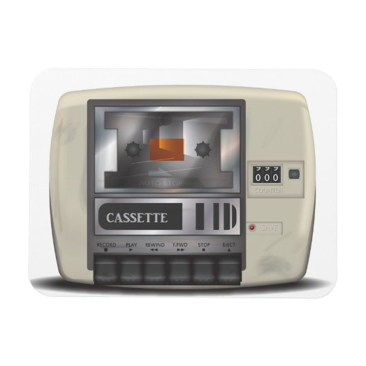 Kassettenrekorder Magnet (Horizontal)