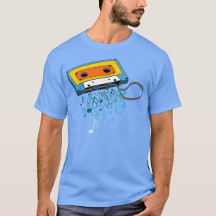 Kassettenrekorder-Musiknoten der 70er Jahre, 80er  T-Shirt