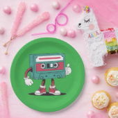 Kassettenrekorder Pappteller (Party)