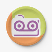 Kassettenrekorder Pappteller (Vorderseite)