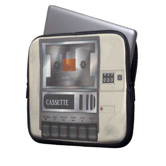 Kassettenspeicher Laptopschutzhülle (Vorderseite Links)