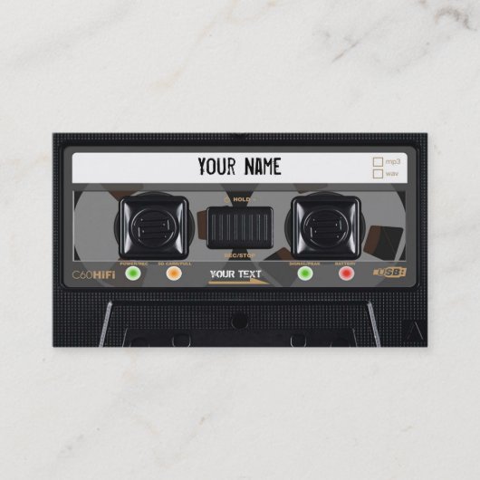 KassettenVisitenkarte Visitenkarte (Vorderseite)