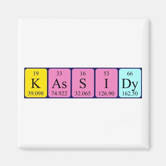 Kassidy Periodenmagnet Magnet (Vorne)