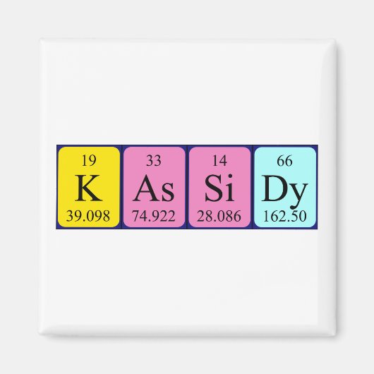 Kassidy Periodenmagnet Magnet (Vorne)