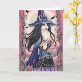 Kassie - Hexe-Karte Karte (Gelbe Blume)