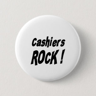 Kassierer-Felsen! Knopf Button