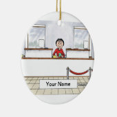 Kassierer - Frau Keramikornament (Rechts)