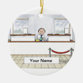 Kassierer - Mann Keramik Ornament (Vorne)