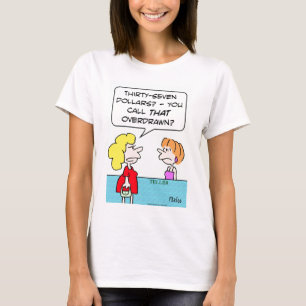 Kassierer überzogener Anruf das T-Shirt