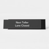 Kassierer-Weg geschlossen Schreibtischnamensplakette (Vorderseite )