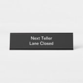 Kassierer-Weg geschlossen Schreibtischnamensplakette (Vorderseite )