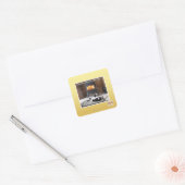 Kastanenbraten Quadratischer Aufkleber (Umschlag)