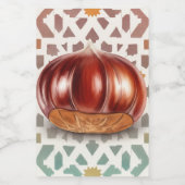 Kastanie, Aufkleber für den Lebensmittelbehälter v (Einzelnes Label)