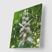 Kastanie-Blume Quadratische Wanduhr (Winkel)