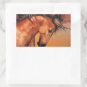 Kastanie-Einhornkleber Rechteckiger Aufkleber (Tasche)