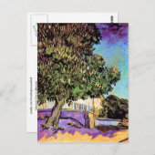 Kastanie in Blossom, Vincent van Gogh Postkarte (Vorne/Hinten)