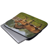 Kastanie-Mare & Foal Laptopschutzhülle (Vorne Knopf)