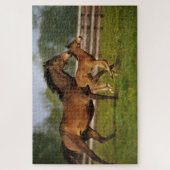 Kastanie-Mare & Foal Puzzle (Vertikal)