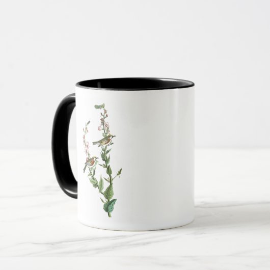 Kastanie-mit Seiten versehene Trällerer Audubon Tasse (Vorderseite Links)