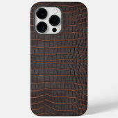 Kastanie Nile Krokodile Textur drucken Case-Mate iPhone Hülle (Rückseite)