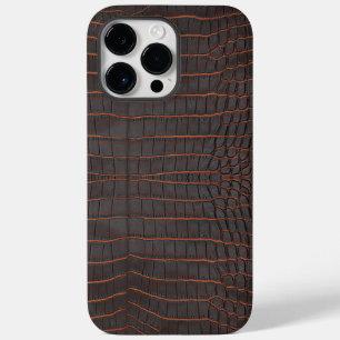 Kastanie Nile Krokodile Textur drucken Case-Mate iPhone 14 Pro Max Hülle