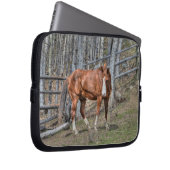 Kastanie - Pferd und Wald - Pferde Laptopschutzhülle (Vorne Rechts)