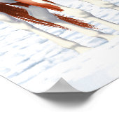 Kastanie Pinto Sorrel Paint Quarter Pferde im Schn Poster (Ecke)