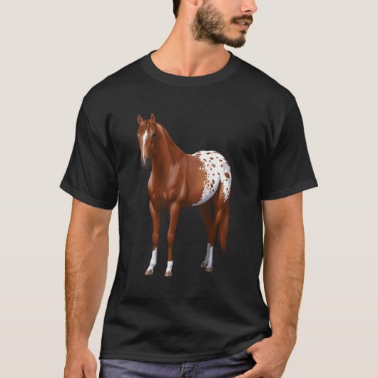 Kastanie Sorrel Blanket Appaloosa Pferd T-Shirt (Vorderseite)
