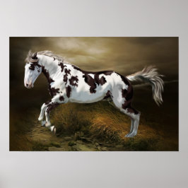 Kastanie-Splash Rahmen Tovero Paint Horse Poster
